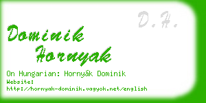 dominik hornyak business card